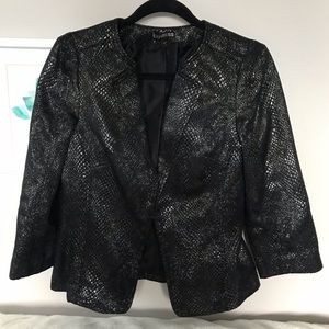 Express Metallic Snake Print Blazer